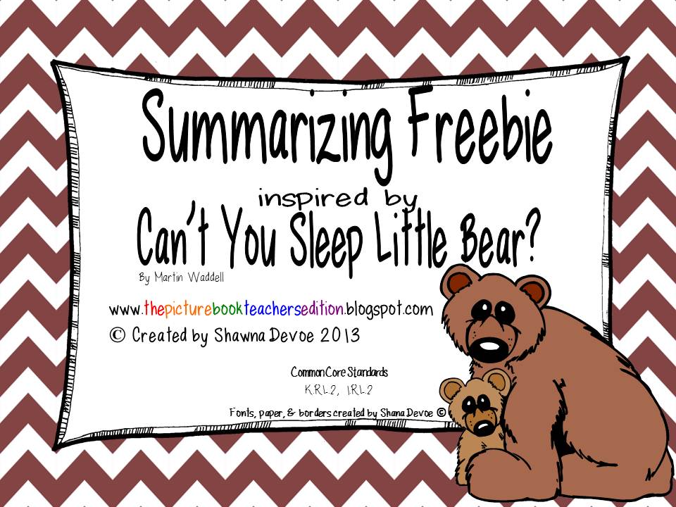 Can't You Sleep Little Bear? by Martin Waddell Teaching Ideas The