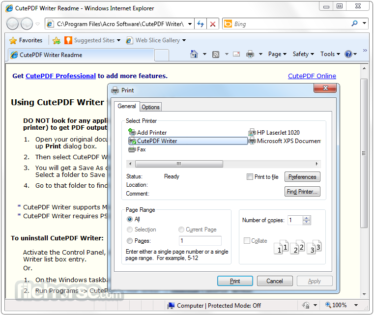 CutePDF Writer 3.0 İndir PDF Yazdırma Programı Download Son Sürüm