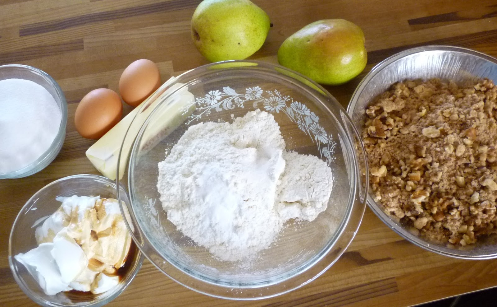 For Love of the Table Pear & Walnut Coffee Cake