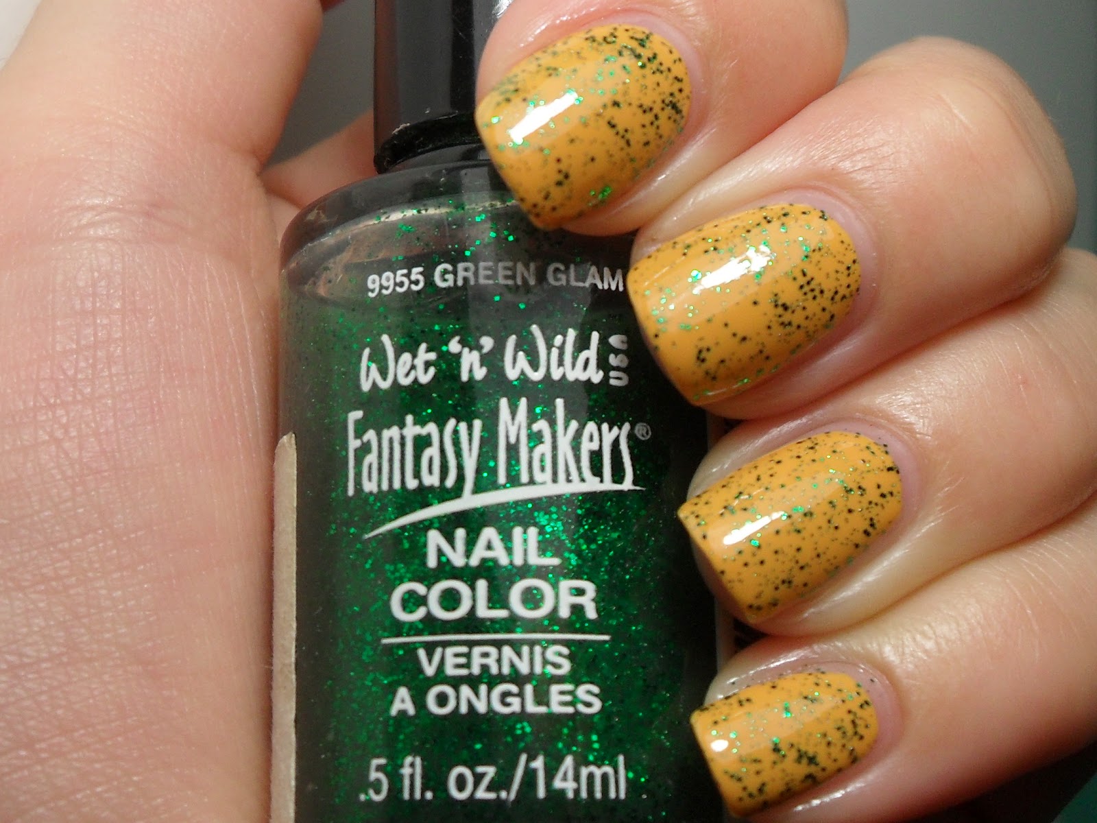 This lime green glitter comes from their long discontinued Nail Zone line