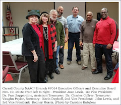 Carroll County NAACP Branch #7014 Executive Officers and Executive Board Nov. 10, 2016
