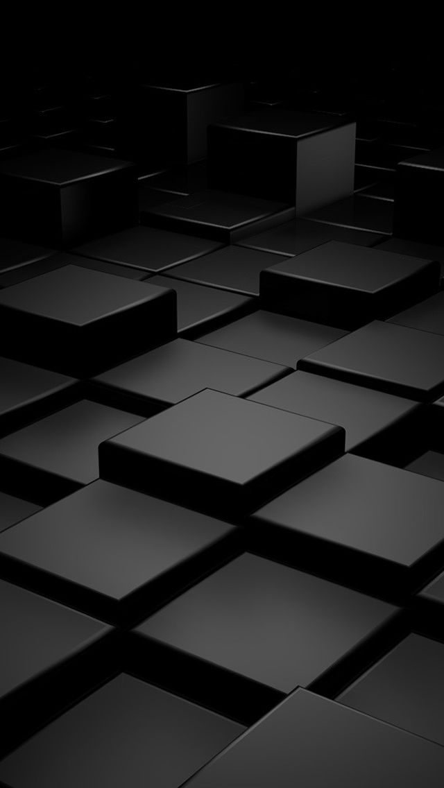 スマホ壁紙box 黒い3dブロックの壁紙