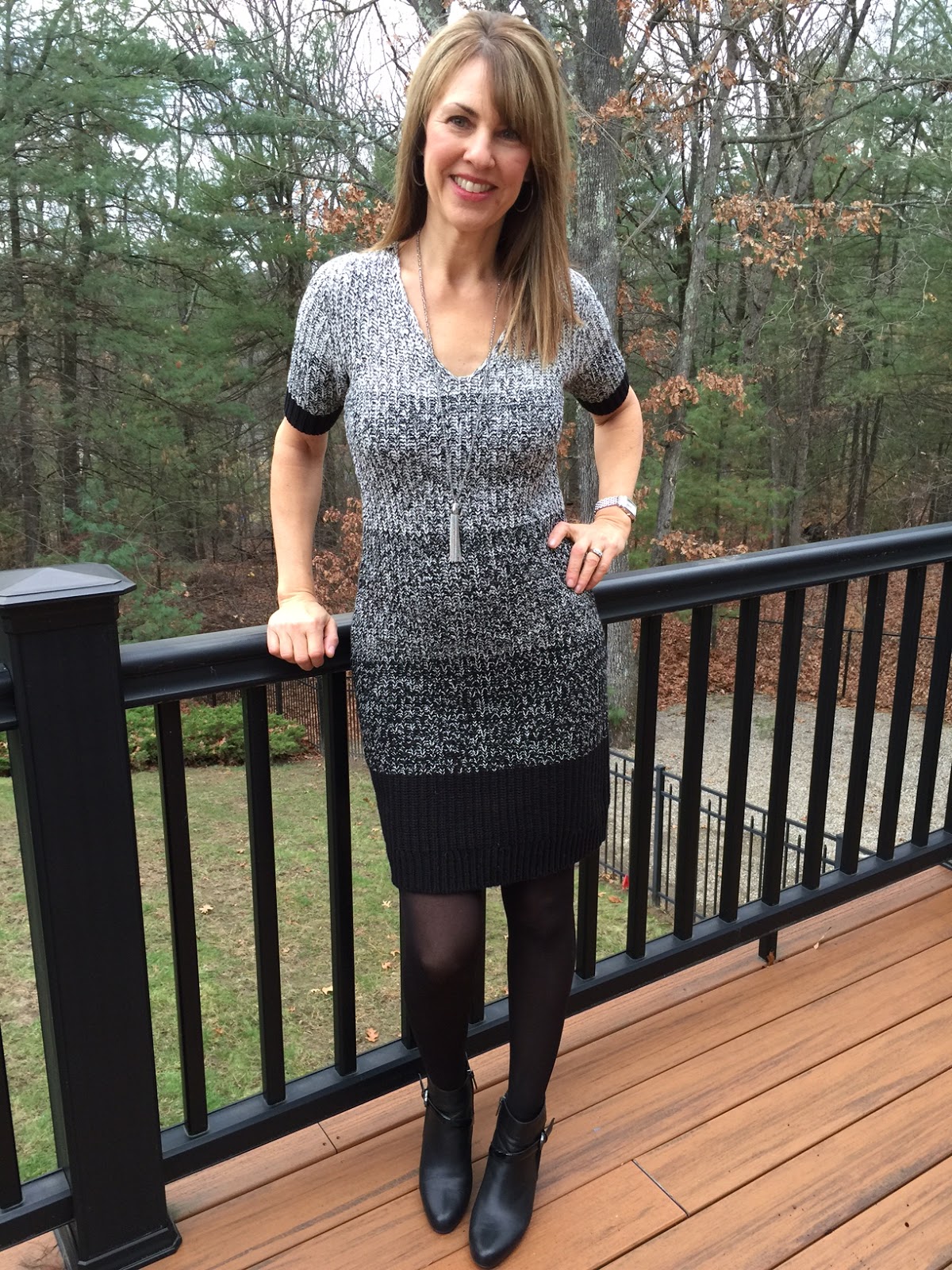 Cozy sweater dress The Midlife Fashionista