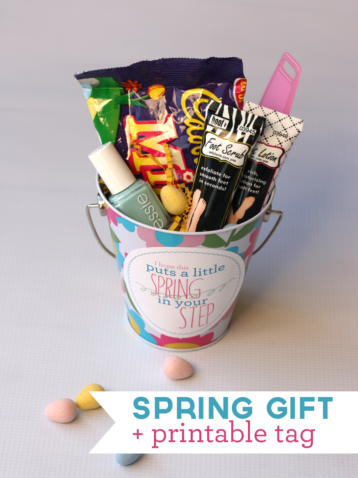 Spring Gift Idea and Printable Tag My Sister's Suitcase Packed with