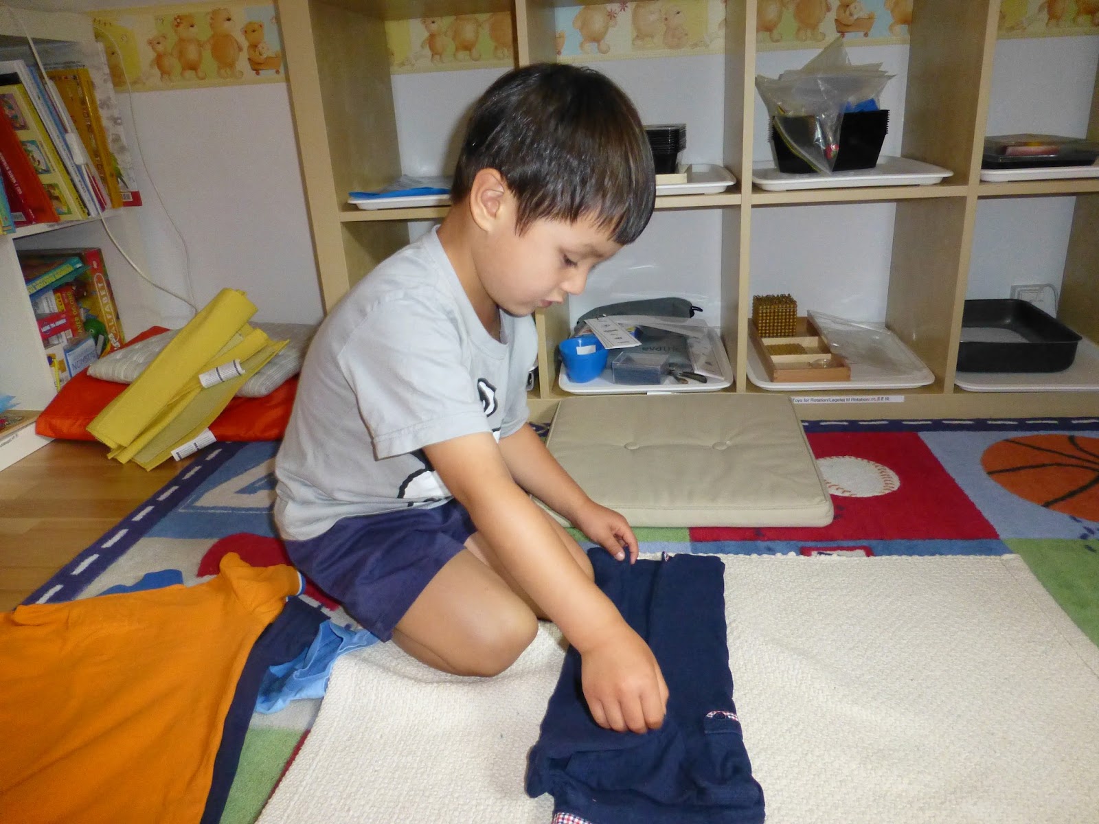 Family FECS Montessori Activity Folding Clothes