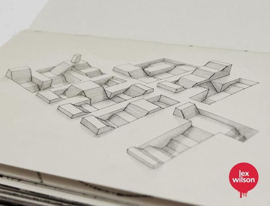 3d typography by Lex Wilson