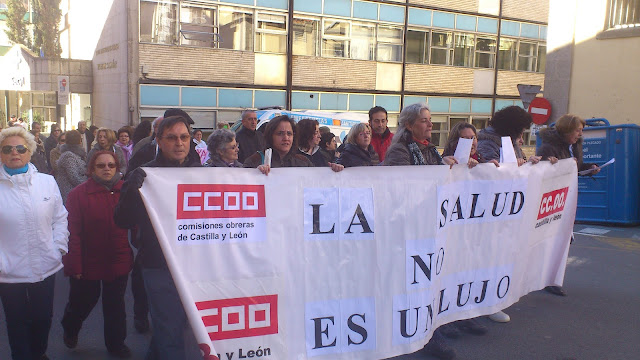 nicio de la Manifestacion Concentracion  alas puertas del Hospital