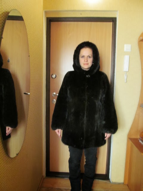 Норковая Шуба с Капюшоном