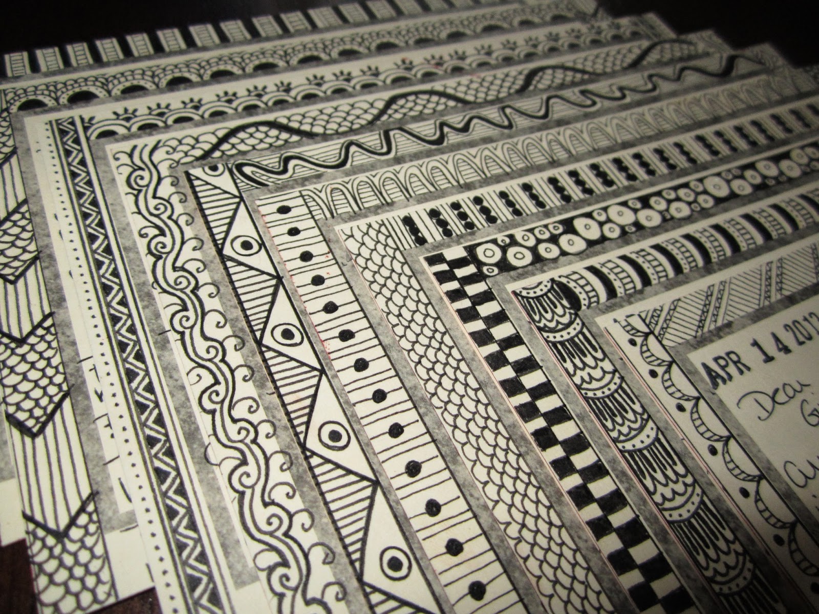 Drawing near: Rubber Stamp and Zentangle Mail Art