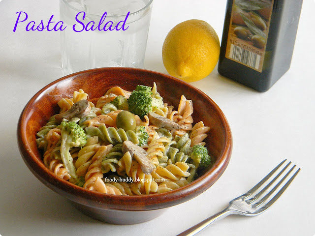 Pasta Salad with low fat 1000 Island Dressing