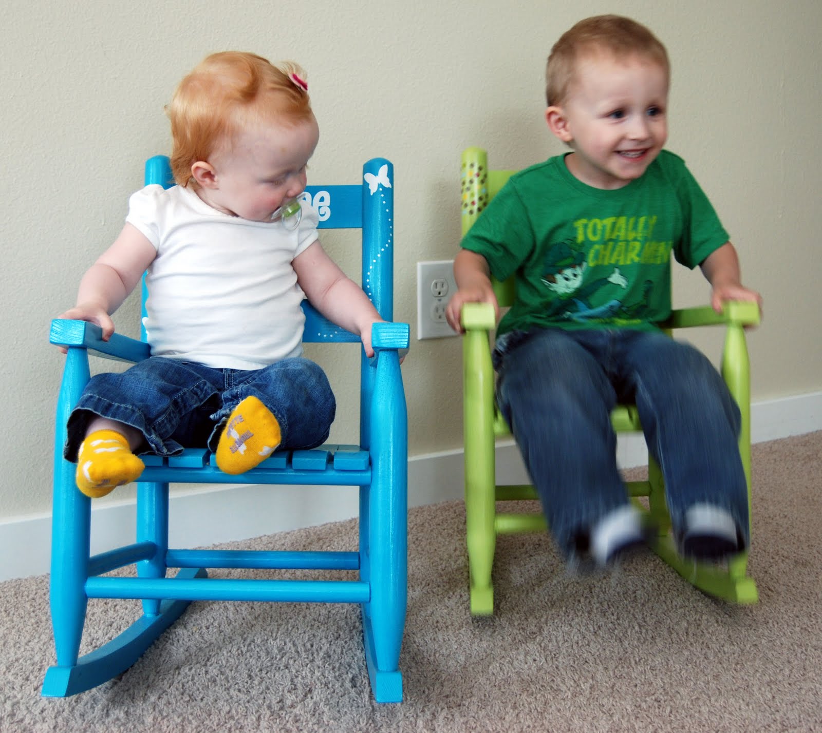Nap Time Crafts Vinyl Embellished Toddler Rocking Chairs