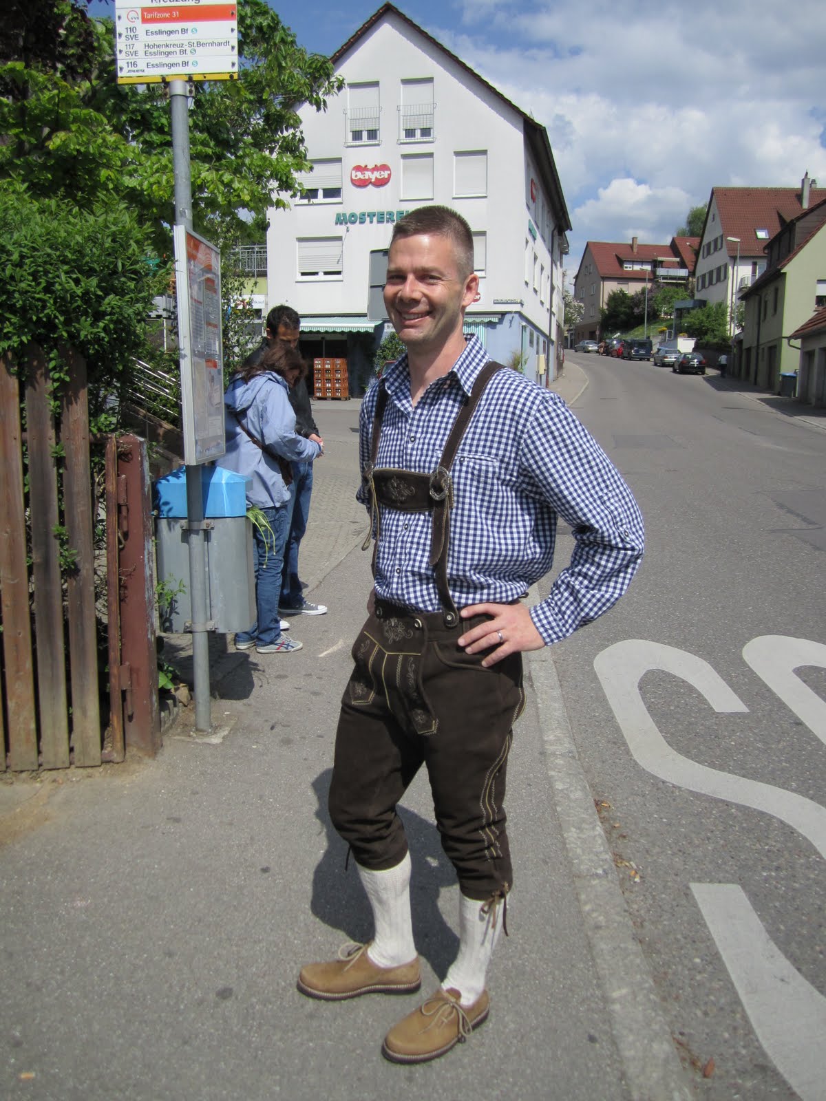 Zev And Fi Running In Lederhosen