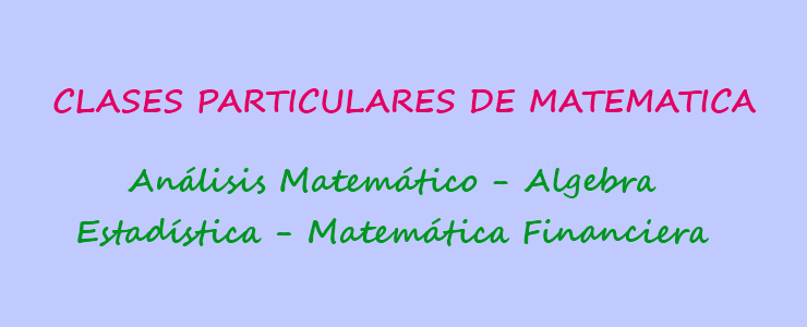 CLASES PARTICULARES DE MATEMATICA