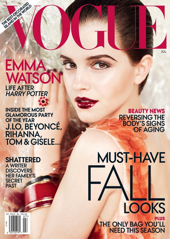 emma watson vogue cover uk. emma watson vogue cover uk. hair Emma Watson covers Vogue July emma watson