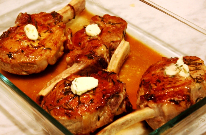The Bestest Recipes Online Veal Chops with Rosemary Butter