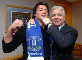 Stallone And Kenwright at Goodison Park.