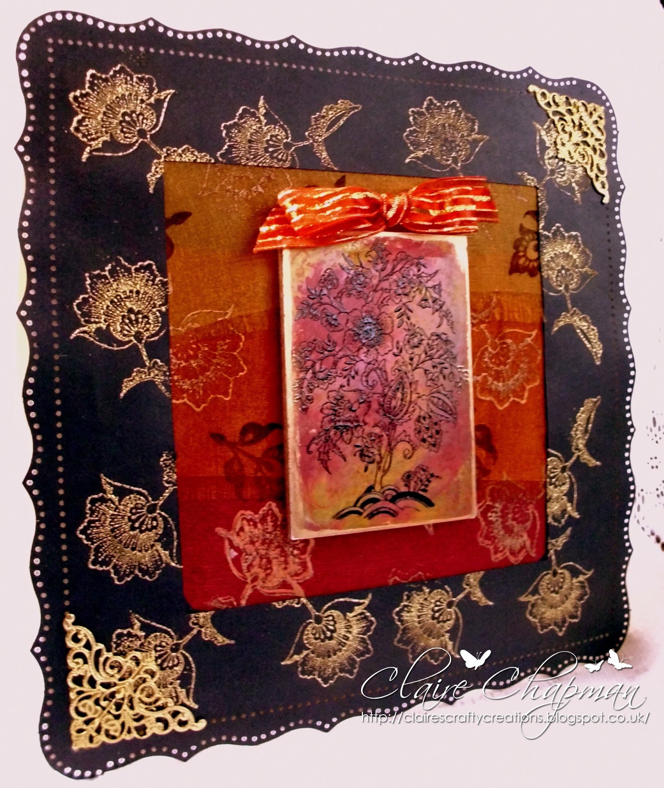 Claire's Crafty Creations Stamping on fabric