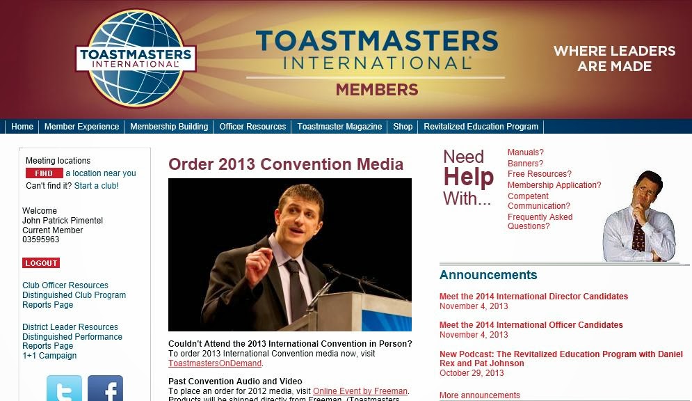 THE ELEMENTS Toastmasters International