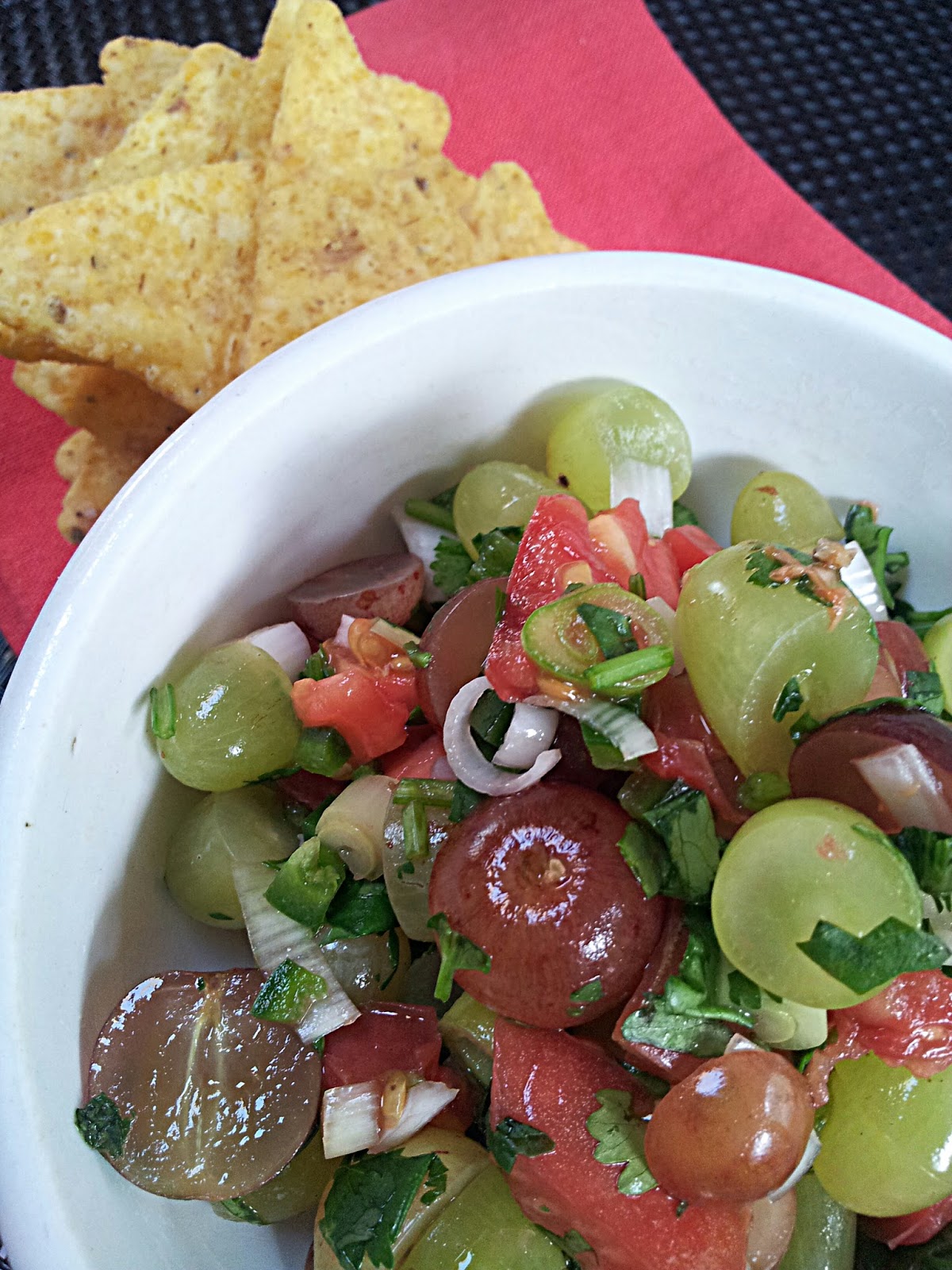 red or green? Grape & Tomato Salsa