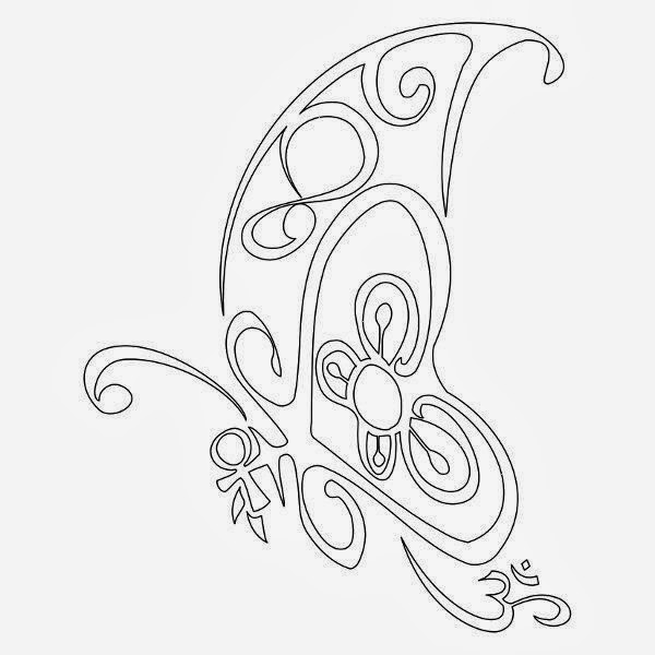 Butterfly tattoo stencil 24 (click for full size)