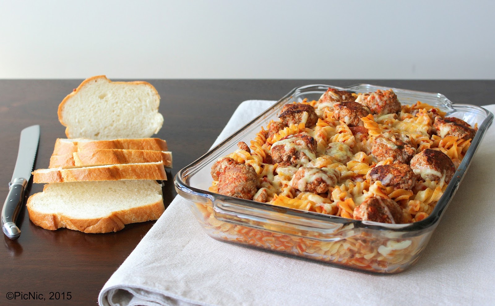PicNic Ricotta Meatball Pasta Bake