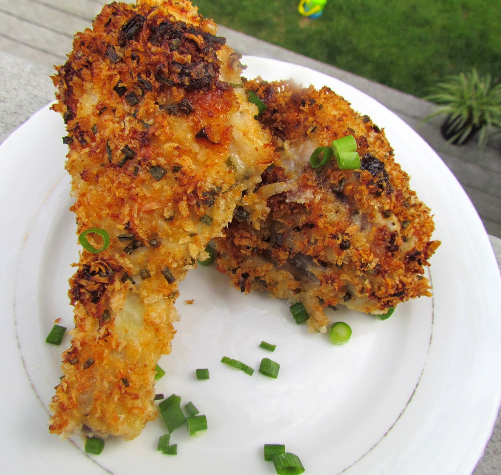 Getting Stuffed Panko Parmesan Crusted Yogurt Drumsticks