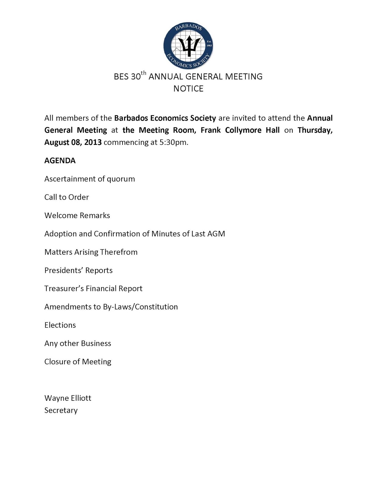 general meeting agenda template