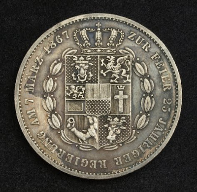 German States coin Mecklenburg-Schwerin Silver Jubilee Taler