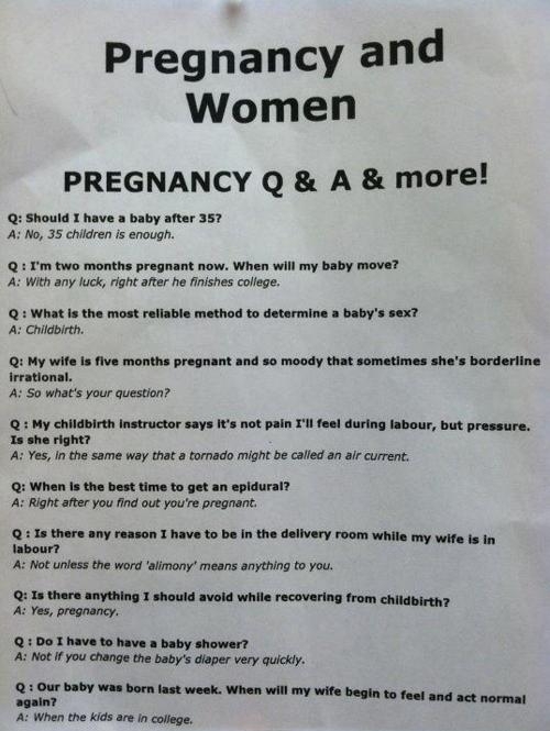 Funny Pregnancy Q&A