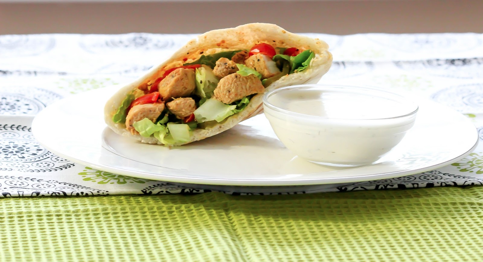 Whip It Good Chicken Gyro Pockets with Tangy White Sauce