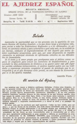 Revista El Ajedrez Español: parlamentos de Agustín Pujol y José Sanz