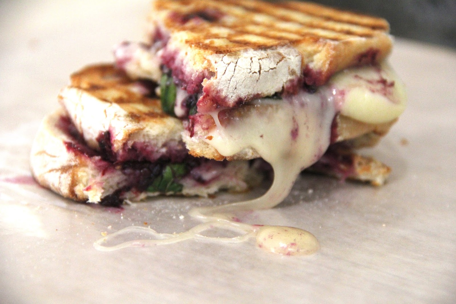 Coast With Me Grilled Fontina + Blackberry Basil Smash Sandwiches