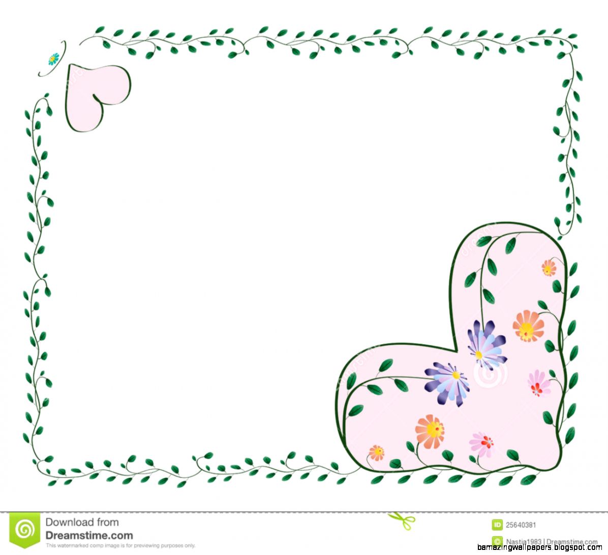 Frame With Hearts And Color Flowers Stock Image Image 25640381 Frame With Hearts And Color Flowers Stock Image Image 25640381