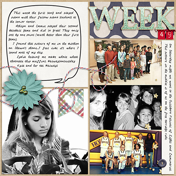 Digital Scrapbook Weekly Page