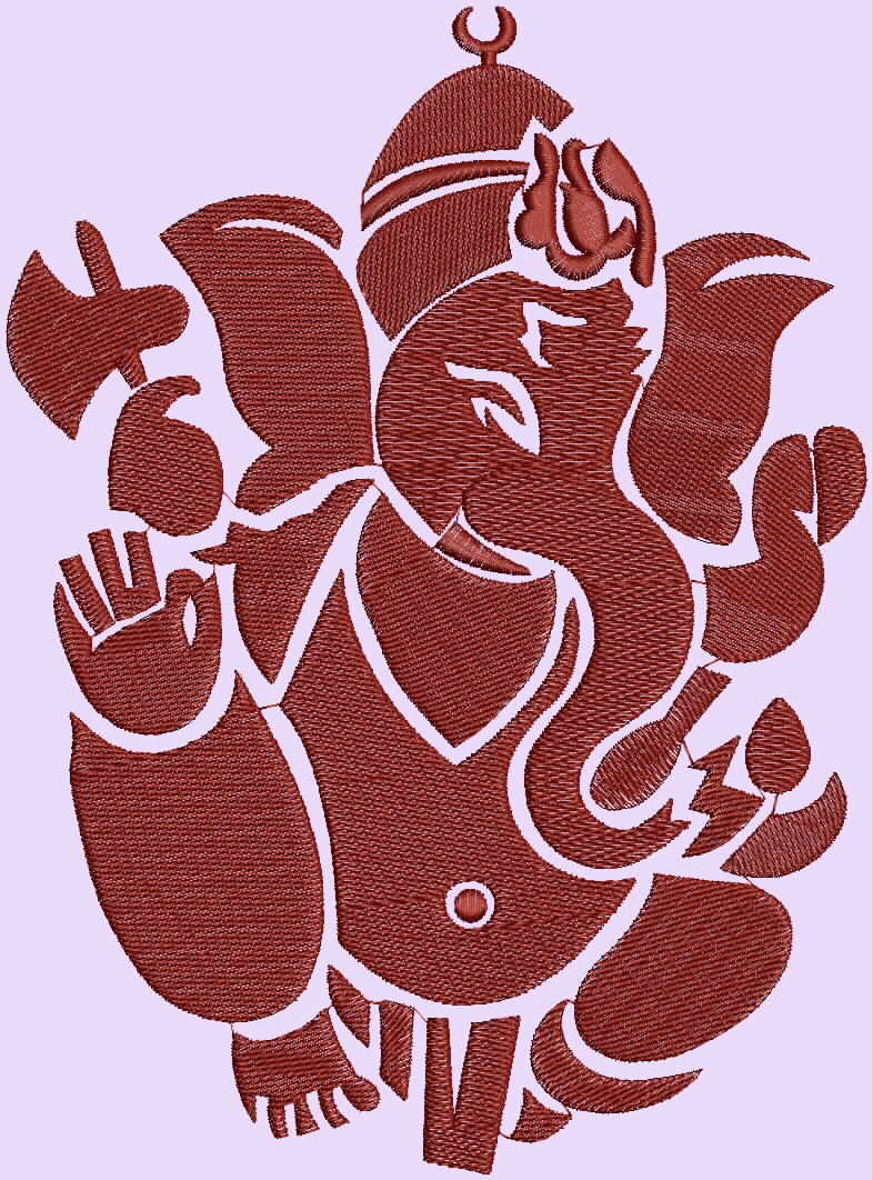 Embdesigntube Indian Hindu God Ganesh Embroidery Designs
