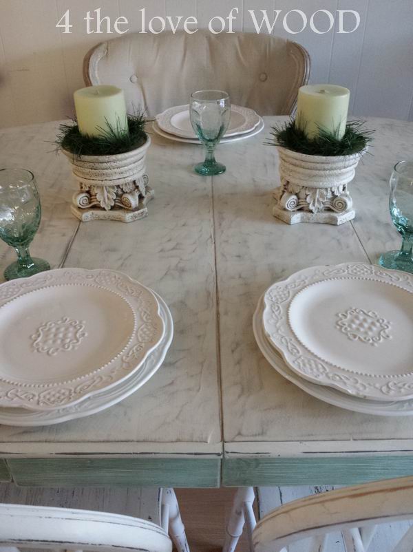 4 the love of wood DARK WAXING A PAINTED DINING TABLE hard wearing