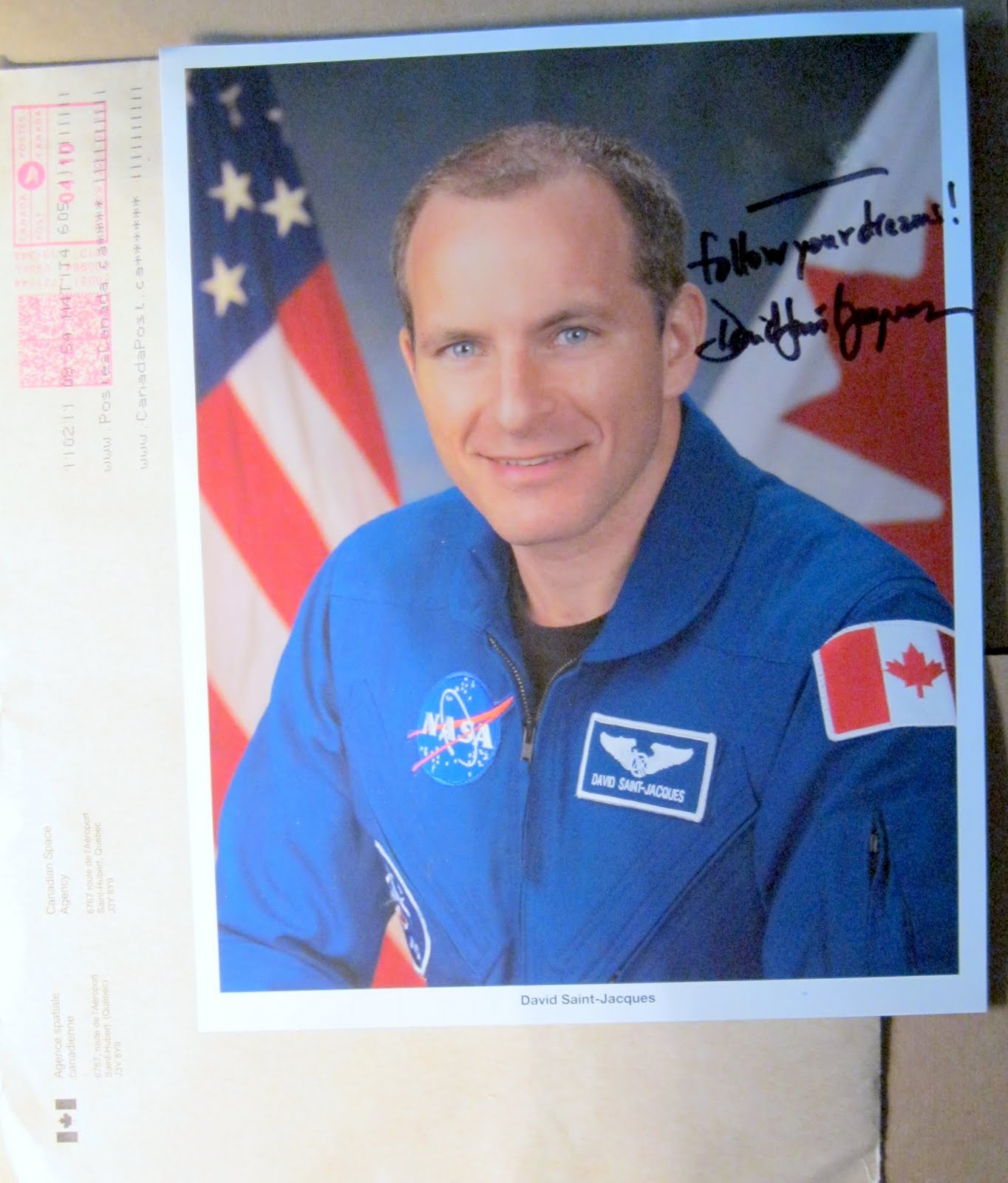 Autograph VIP Succes 2011 David SaintJacques, astronaut