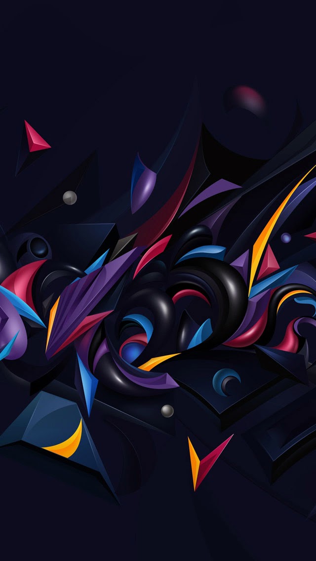 Wallpaper Collection For Android Phone 3d Abstract Chaos Color