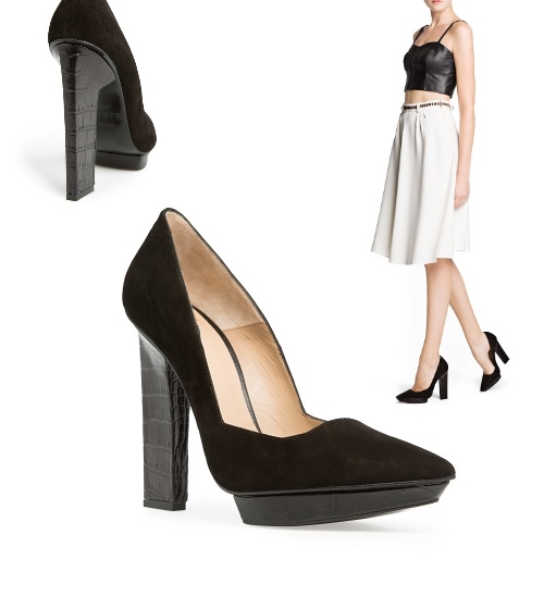 escarpins python mango