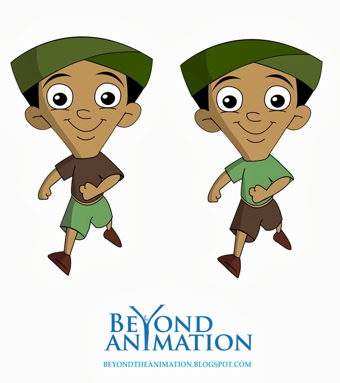 cartoon character making dholu