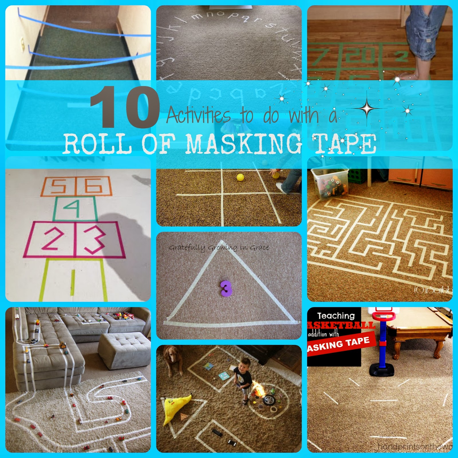 Handprints on the Walls 10 Activities to do with a ROLL OF MASKING TAPE