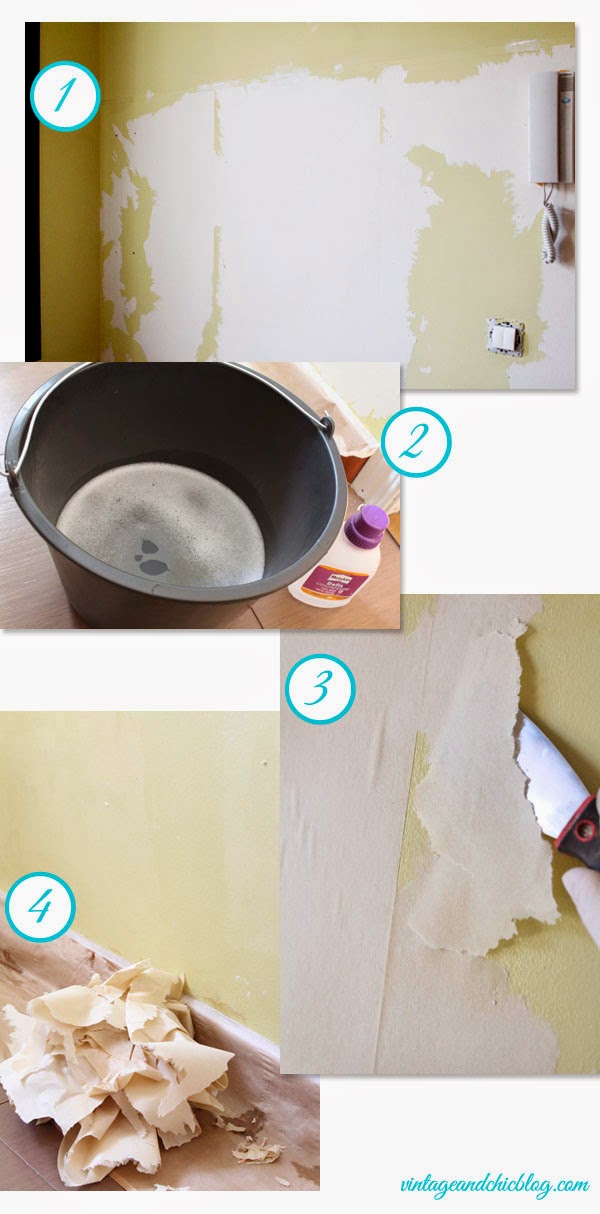 Cómo quitar papel pintado · How to remove wallpaper Vintage & Chic