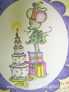 The Creative Pointe: Coloring A Digi With Pencils and Gamsol