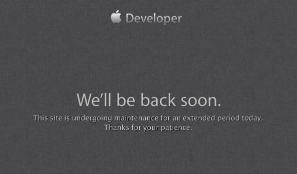 Apple Comments On The Two-Day Long Developer Center Outage