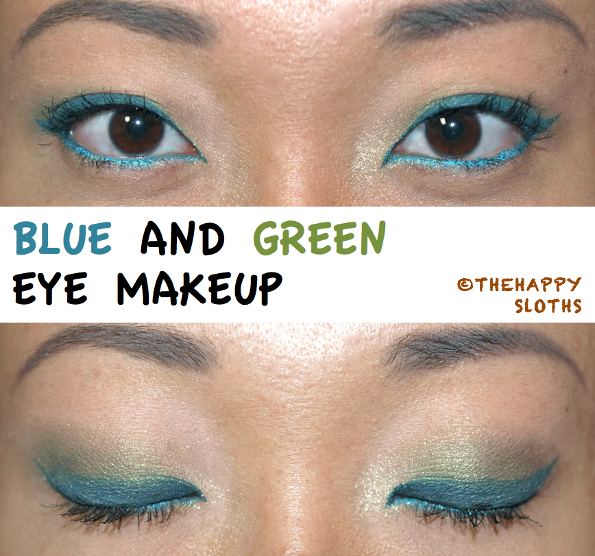 EOTD Blue and Green Eye Makeup The Happy Sloths Beauty, Makeup, and Skincare Blog with
