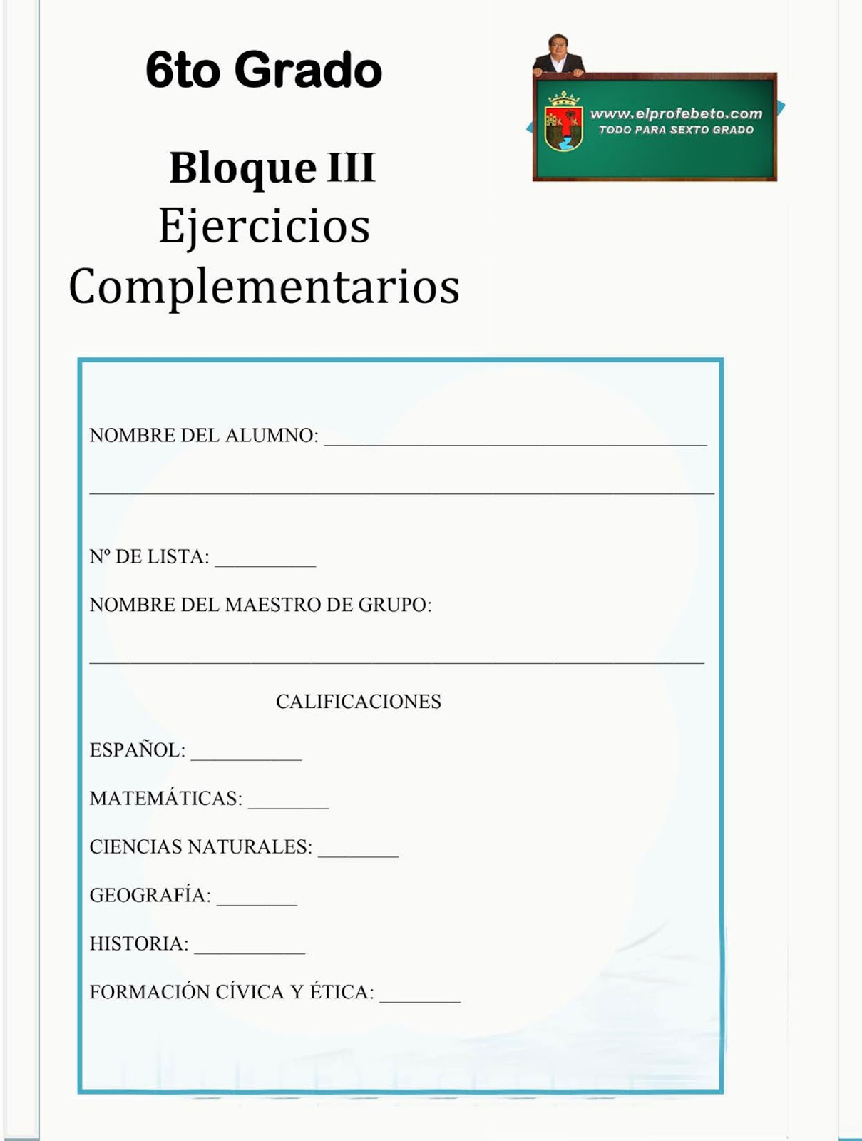 Ejercicios del Profe Beto Ejercicios Complementarios del Bloque 3
