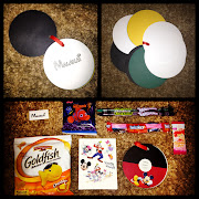 . fruit snacks, and sheet of Disney tattoos. Here's my son's set: