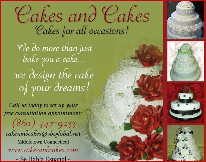 Cakes and Cakes: This was my advertising card from when I had my bakery