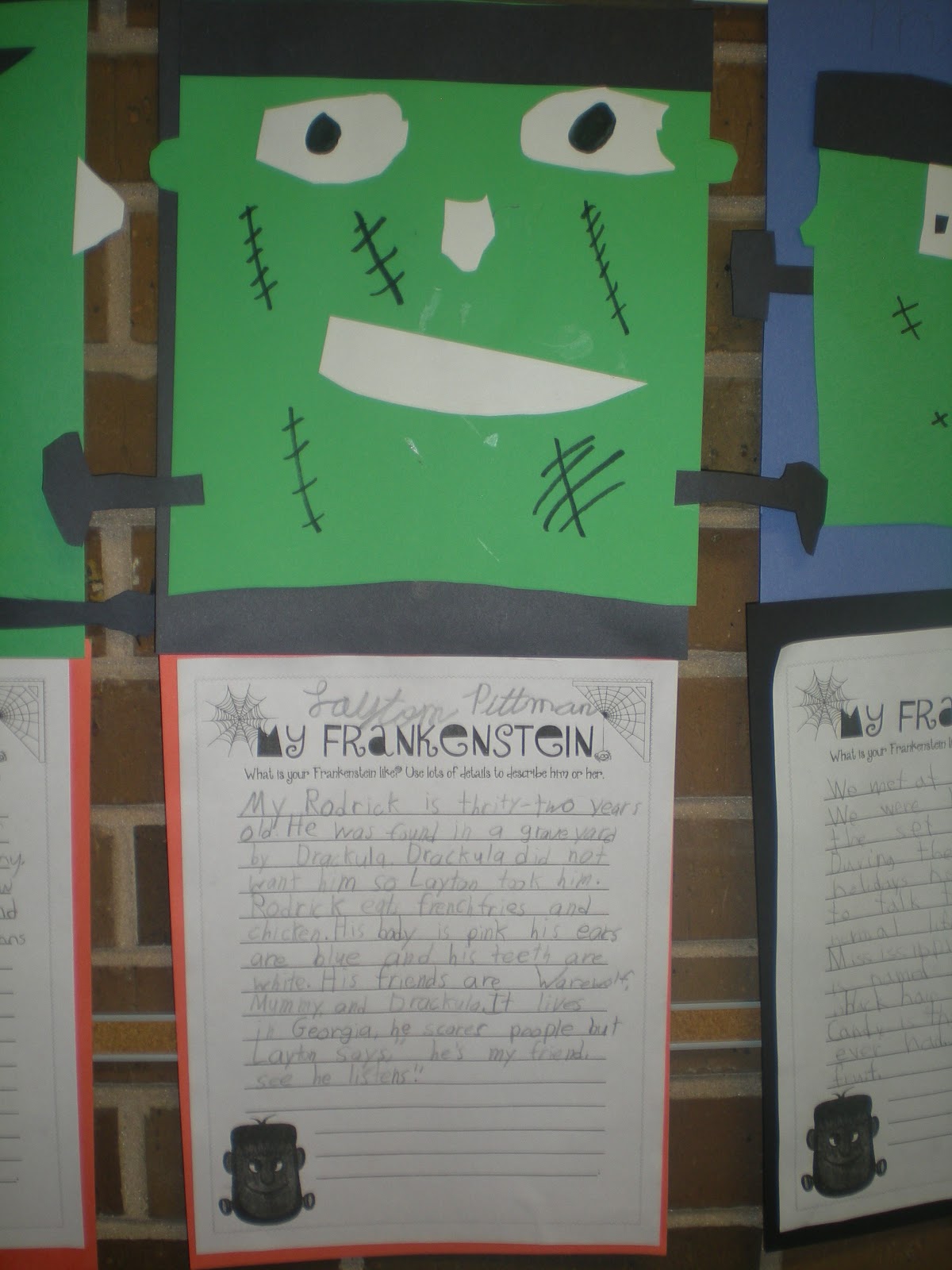 Third Grade Love Frankenstein Writing & Freebies