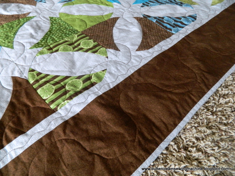 Buttercream and a Sewing Machine Winner's Bouquet Quilt